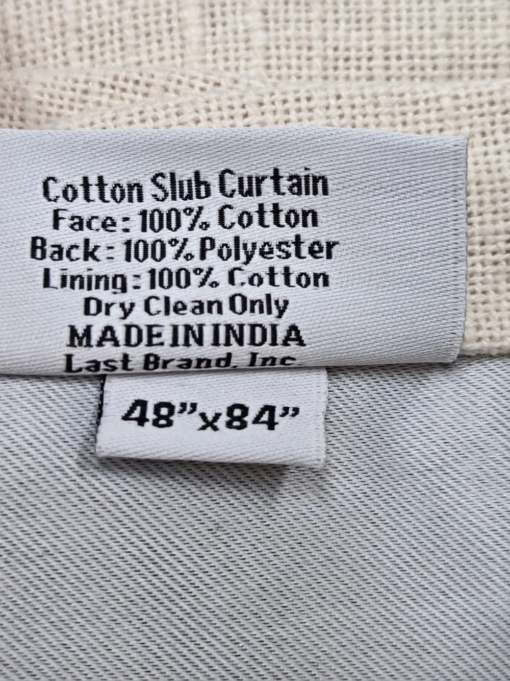 QUINCE Set Of 2 48x84 Cotton Slub Blackout Curtains Natural 0735